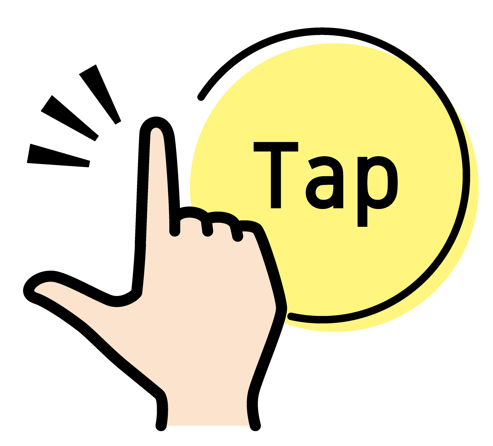 tap here!